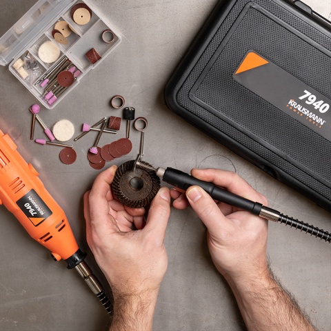 KRAUSMANN Πολυεργαλείο mini με 60 εξαρτήματα FLEXIBLE 135 Watt (7940)