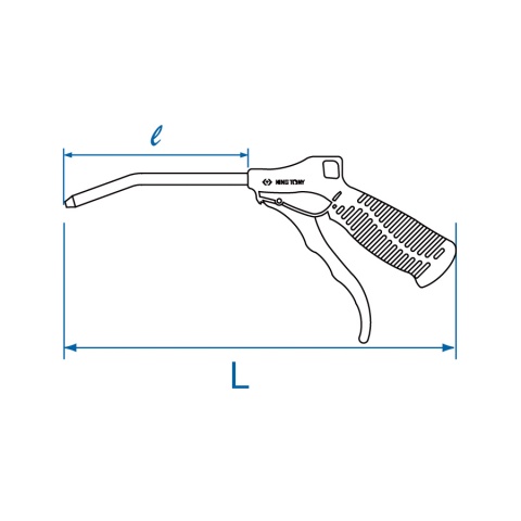 Πιστόλι αέρος μακρύ κυρτό 250mm