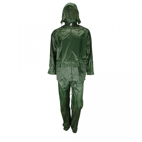Galaxy Waterproof PVC Suit with Green Hood (Rain Plus 504)