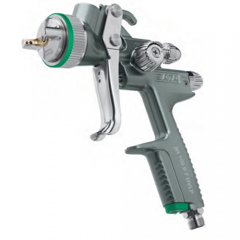 SATAjet 100 BF HVLP Spray Gun (Gravity Flow Cup Gun) with bone bucket 600 ml and adapter 1.4