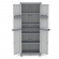 Ντουλάπα PVC BASE 2700U WAVE - 2Φυλλη με 4 Ράφια 700 x 438 x 1818mm Γκρι