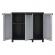 Terry Twist Black 102B - Three Door Multifunctional Cabinet with 1 Adjustable Shelf 1020 x 390 x 915mm (Grey / Black)