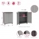 Terry JWood 68 - Two Door Cabinet with 1 Adjustable Shelf 680 x 375 x 915mm (Grey / Dark Grey)