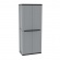 Terry JLine 268 - Two Doors Cabinet with 3 Adjustable Shelves 68 x 37.5 x 163.5cm (Grey / Black)