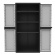 Jumbo Qblack 2900 Plastic Wardrobe - 2 Sheets with 3 Shelves 897 x 537 x 1800mm Gray / Black