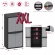 Ντουλάπα Πλαστική Jumbo Qblack 2900 - 2Φυλλη με 3 Ράφια 897 x 537 x 1800mm Γκρι / Μαύρο