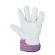 Galaxy Work Gloves Leather Cloth Blue - White (Lyra 239) No 10