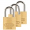 ABUS Brass Padlock 60/30 Triple 3 Pcs