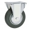 Ρόδα Σταθερή με Πέλμα Ø 125mm 102 x 84mm Μαύρη
