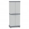 Ντουλάπα PVC BASE 2700U WAVE - 2Φυλλη με 4 Ράφια 700 x 438 x 1818mm Γκρι