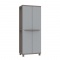 Terry Ντουλάπα Πλαστική JRattan 268 - 2Φυλλη 68 x 37.5 x 170cm (Γκρι - Καφέ / Γκρι)