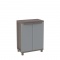 Terry JRattan 68 - Two Door Cabinet with 1 Adjustable Shelf 68 x 37.5 x 91.5cm (Grey - Brown / Grey)