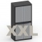Ντουλάπα Πλαστική Jumbo Qblack 2900 - 2Φυλλη με 3 Ράφια 897 x 537 x 1800mm Γκρι / Μαύρο