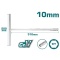 TOTAL Επαγγελματικό Ταφ Ίσιο 10mm (THTSW1006)