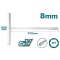 TOTAL Επαγγελματικό Ταφ Ίσιο 8mm (THTSW0806)
