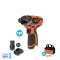 KRAUSMANN ΣΕΤ Παλμικό Κατσαβίδι Mini 12V + Μπαταρία 2.0Ah + Παρελκόμενα (U73012-12S)